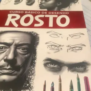 Detalhe da capa do livro Curso Básico de Desenho Rosto
