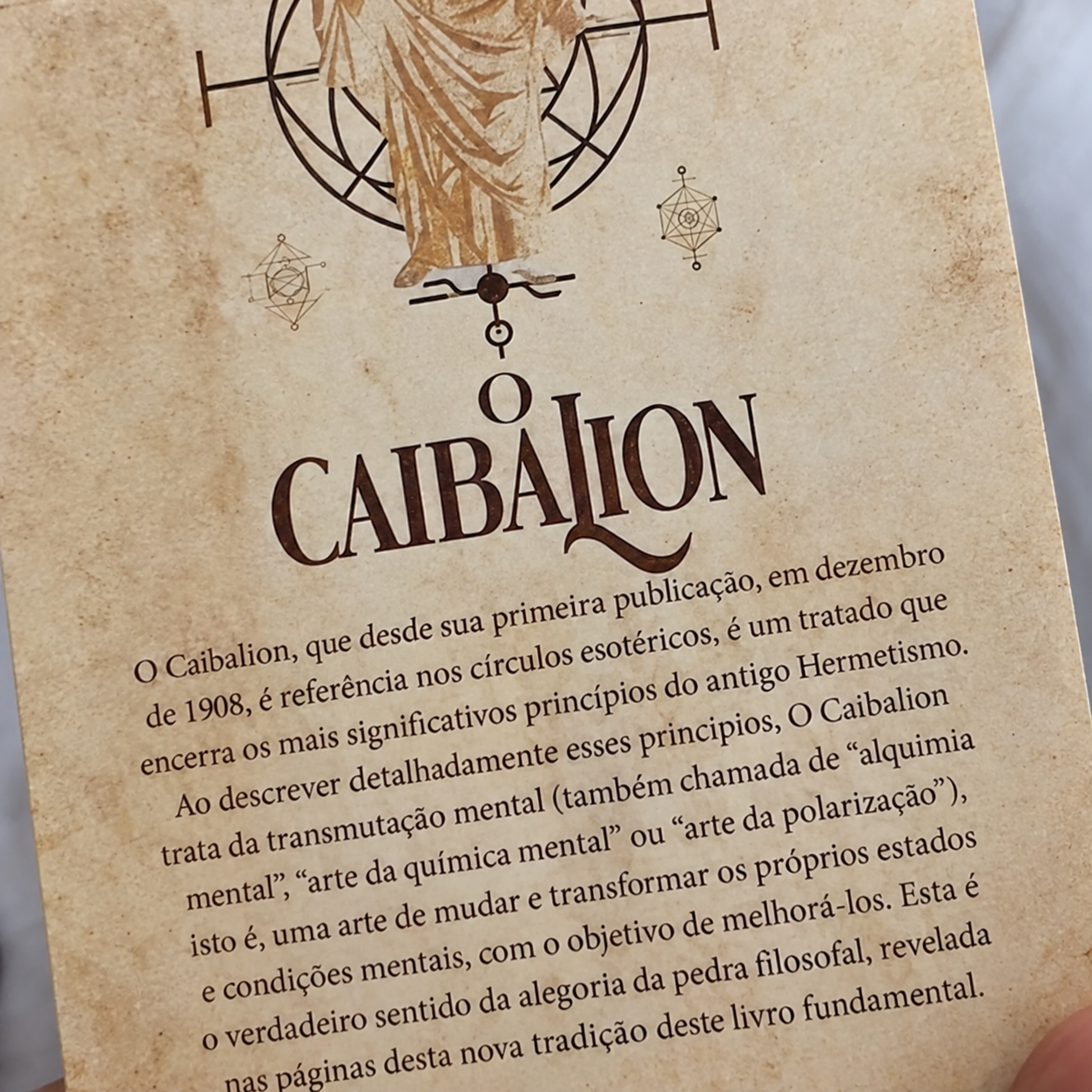 Página de apresentação do livro O Caibalion
